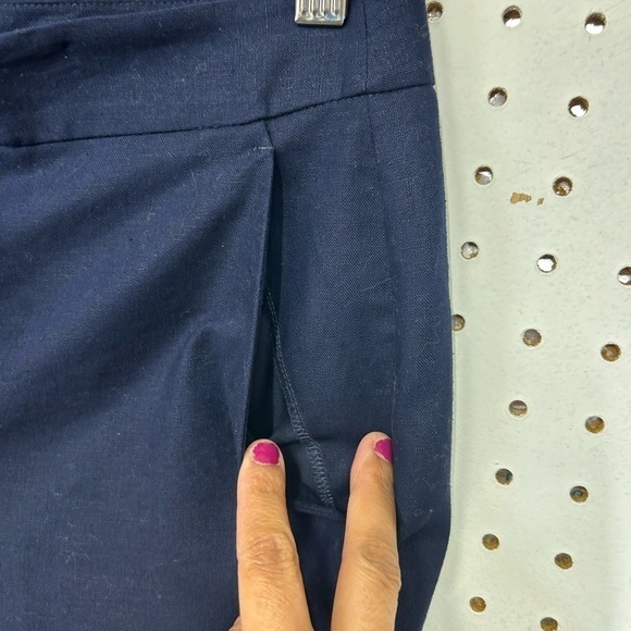 Boden Linen Wide Leg Blue Pants - Picture 7 of 7